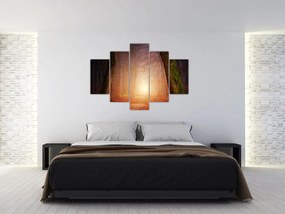 Tablou cu pădurea toamna în ceață (150x105 cm)