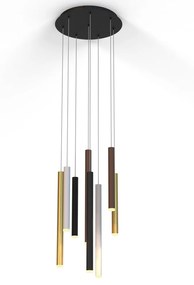 Lustra cu 8 pendule LED design modern minimalist CALA multicolor