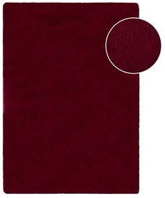 Blană burgundy sintetică 80x150 cm Ivy Luxury Fur – Flair Rugs