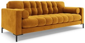 Canapea Bali 3 locuri velvet/picioare negre L177 cm