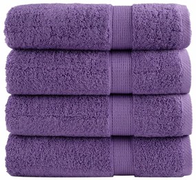 vidaXL Prosoape de mâini premium SOLUND 4 buc. violet 50x100 cm 600gsm