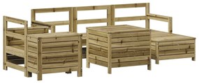 3250535 vidaXL Set canapea de grădină, 7 piese, lemn de pin tratat