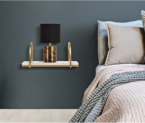 Raft alb/auriu din marmură 40 cm Marble – Mauro Ferretti