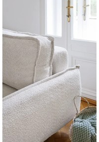 Canapea gri extensibilă cu tapițerie din stofă bouclé 215 cm Patti – Bonami Selection