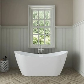 Cada freestanding Rune Runolf acril alb lucios 160x78 cm