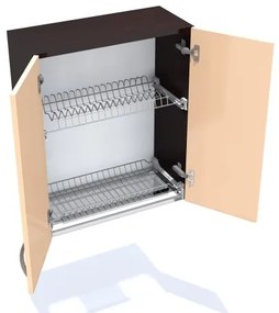 Corp superior 60 cu 2 usi cu scurgator de vase Zebra cappuccino