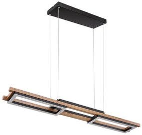 Lustra LED suspendata design modern ILLA negru, maro