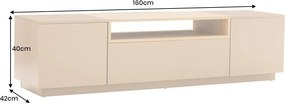 Comoda TV LOFT 160cm natur/ greige