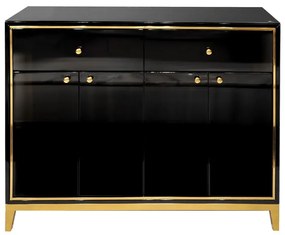 Consola Rennes negru/gold – H100 cm