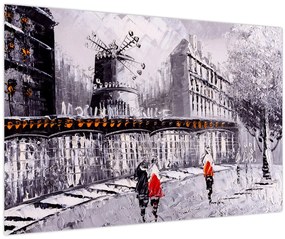 Tablou - Pictură în ulei a orașului II. (90x60 cm)