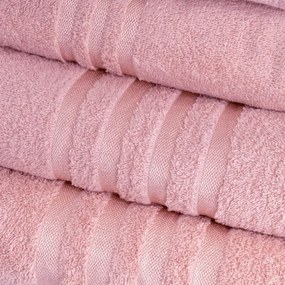 Prosop roz din bumbac din frotir 50x100 cm Simple – Casa Selección