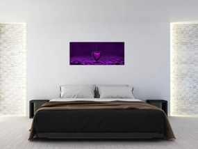 Tablou ci inima violetă (120x50 cm)