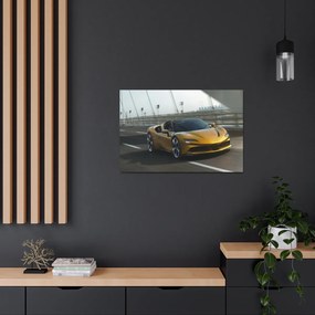 Tablou Canvas Gold Ferrari 120x80 cm