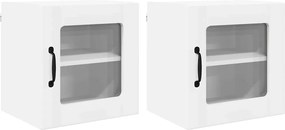 vidaXL Dulap de bucătărie 2 pcs Alb 40 x 31 x 40 cm Lemn compozit