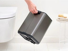 Coș de gunoi gri cu pedală din oțel 7 l Bo – Brabantia