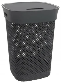 Aldotrade Woolly 50 l coș de rufe, negru