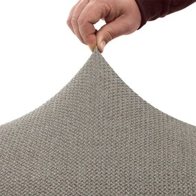 Huse super elastice HARMONIA gri deschis canapea cu otoman dreapta (l. 210 - 320 cm)