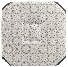 Pernă pentru scaun Douceur d intérieur  GALETTE 4 RABATS 36 x 36 x 3.5 CM POLYESTER IMPRIME GRIS X2