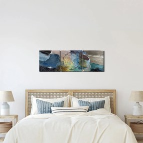 Tablou - Abstract acuarelă (cu ceas) (90x30 cm)