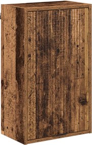 vidaXL Dulap de Baie Pe perete cu ușă Lemn Vechi 39 x 23,5 x 65 cm