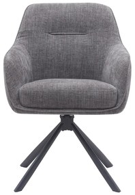 Set de scaune de sufragerie gri 2 buc. tapițat Avola – Unique Furniture