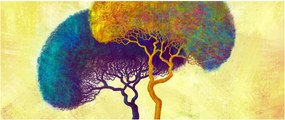 Tablou - Copaci în deal (120x50 cm)