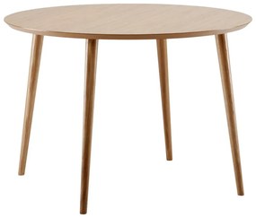 Masă dining cu aspect de lemn de stejar Woodman Cloyd, ø 100 cm