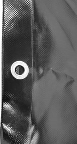 JAGO Prelata 650 g/m², ochiuri de aluminiu, negru, 3 x 6 m