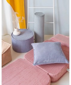 Pernă decorativă pentru copii albastră cu tapițerie din catifea reiată Block – Wigiwama