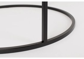Masuta de cafea rotunda ceramica neagra Glazed