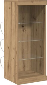 vidaXL Bufet LED Stejar Artizanal 41 x 37 x 100 cm Lemn compozit