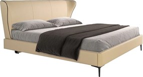 Pat dublu tapitat design LUX Cream 180x200cm