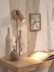 Aplica de perete eco din bambus Java dia.12x2,5cm, natural