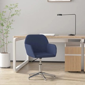 vidaXL Scaun de birou pivotant, albastru, material textil