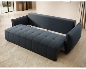 Canapea albastră extensibilă/cu spațiu de depozitare cu tapițerie din chenille 242 cm Weltton – ELTAP