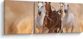 Tablou - Herghelie de cai (cu ceas) (90x30 cm)