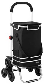 Carucior cumparaturi  Stairs Climber pliabil husa detasabila 3 roti  Metal/Poliester Negru