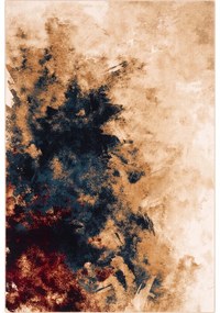 Covor din lână 133x180 cm Burst dark beige – Agnella