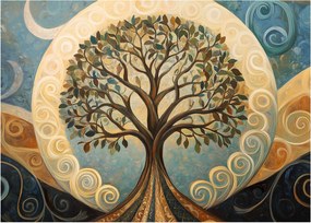 Tablou – Arborele vieții și spirale (70x50 cm)