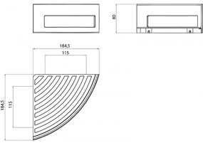 Etajera de colt, Emco System2, crom, 354500121