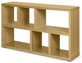 Bibliotecă în culoare naturală cu aspect de lemn de stejar 150x83 cm Berlin – TemaHome