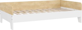 AIYAPLAY Pat pentru Copii 3-8 Ani, 143,5x74 cm, cu Panouri Laterale Înalte, Profil Jos, Alb | Aosom Romania