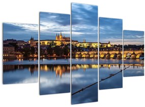 Tablou cu palatul din Praga și podul lui Carol (150x105 cm)
