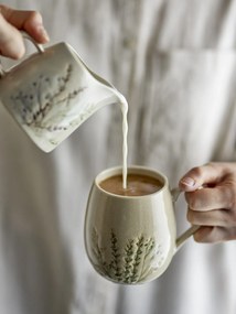 Cană din ceramică cu flori de câmp, D10×H10,5 cm, 400 ml, „Bea"