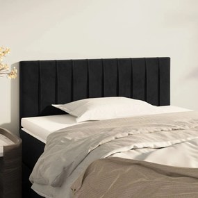 346210 vidaXL Tăblie de pat, negru, 80x5x78/88 cm, catifea