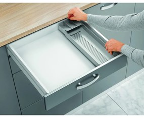 Organizator de tacâmuri gri din plastic 15 x 49 cm – Metaltex