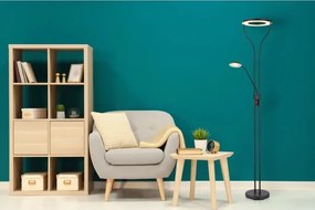 Globo 59038SD - Lampă de podea LED dimabilă EBRO 20W/230V + 4W 3000K neagră