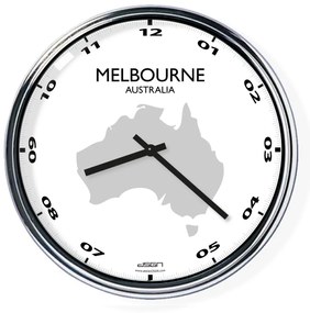 Ceas de birou (deschis sau întunecat) - Melbourne / Australia, diametru 32 cm | DSGN, Výběr barev Světlé