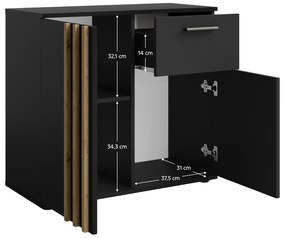 Dulap TOLIS 2D1S, negru