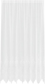 vidaXL Cortină din Dantelă cu perdele Alb 245 x 200 cm Poliester